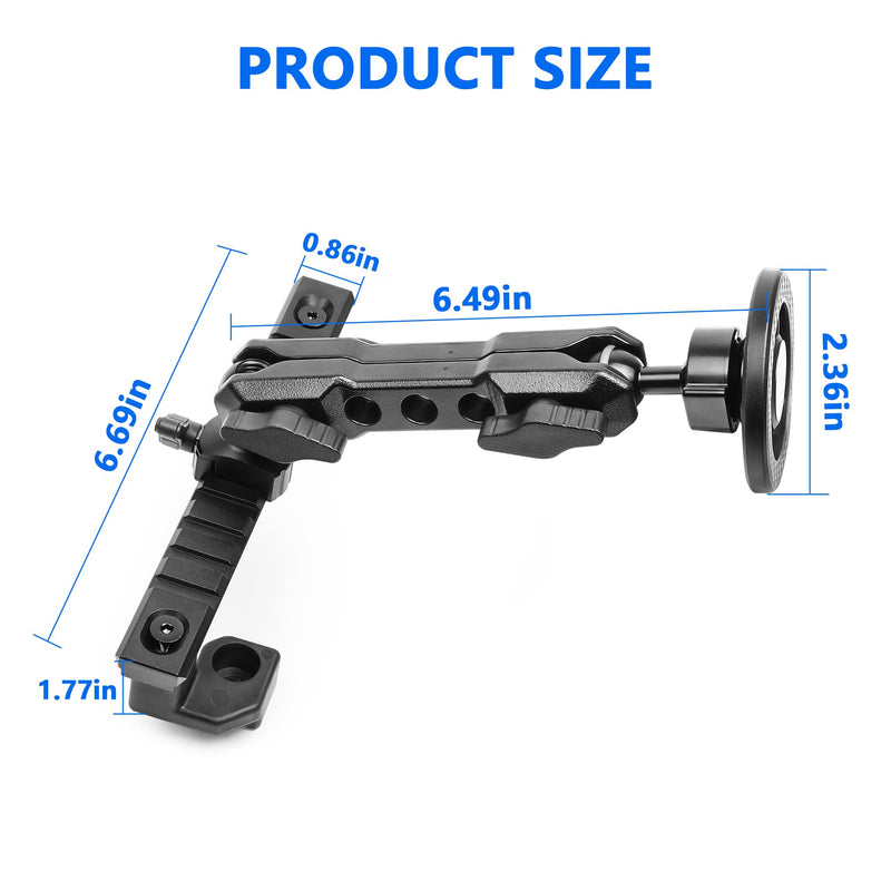 Magnetic Phone Holder for RAM Truck 1500/2500/3500 & TRX 2019+, No-Drill | Magnetic Phone Mount for Car Accessories, 360° Adjustable Compatible with MagSafe iPhone 12-17 Series, OEM Screw Installation