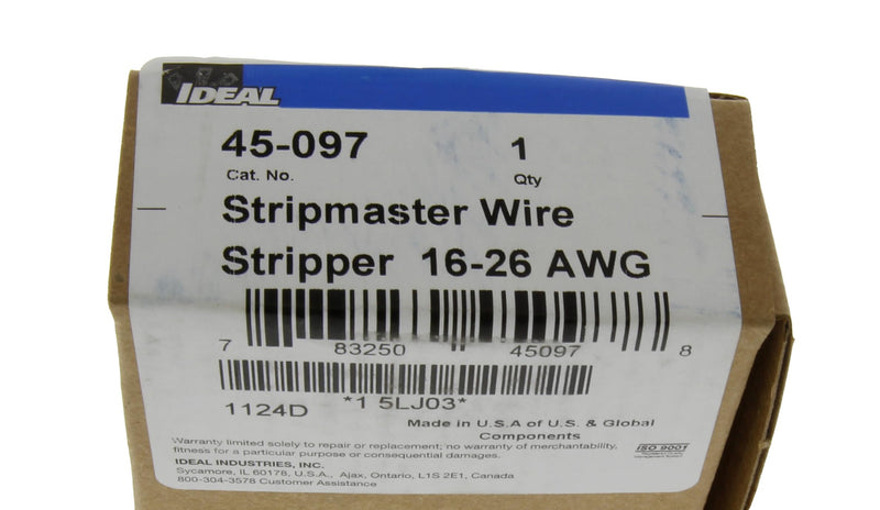 IDEAL Electrical Stripmaster Manual Wire Strippers, #16 to #26 AWG
