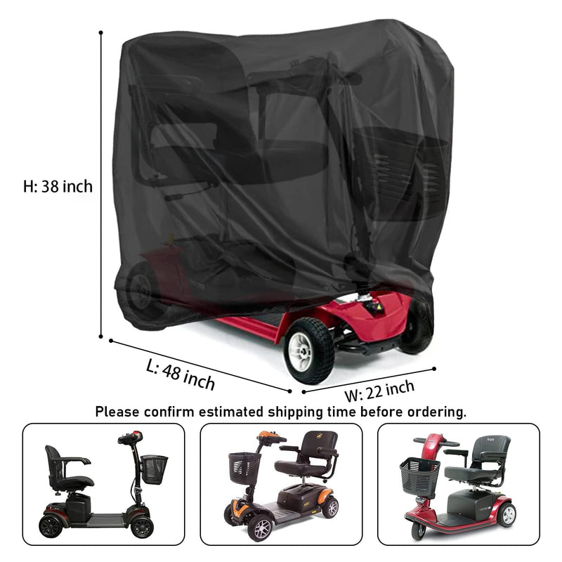 Mobility Scooter Cover,Waterproof Scooter Cover for Outdoor Storage,Heavy Duty Electric Mobility Scooters Accessories All-Weather Protection Covers - 48 x 22 x 38 Inch 48" x 22" x 38"