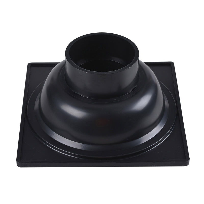Oatey 43632 Abs 9" x 9" Bell Trap Drain, 3" or 4", Black 3" or 4"