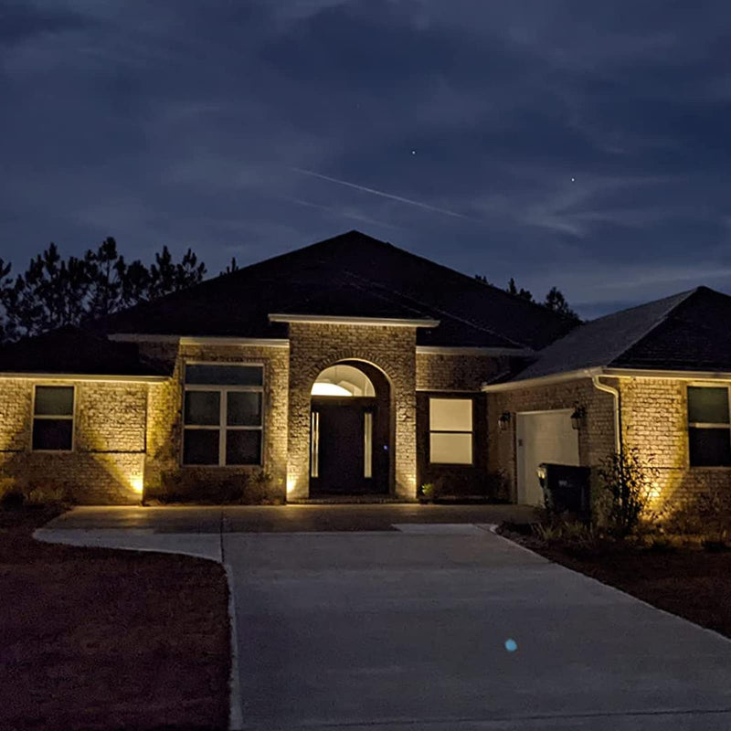 Outdoor Low Voltage Landscape Light 50 Watt Halogen Spotlights 12 Volt Flood Lights 3000K Warm White with Connector and Stake 1 Pack