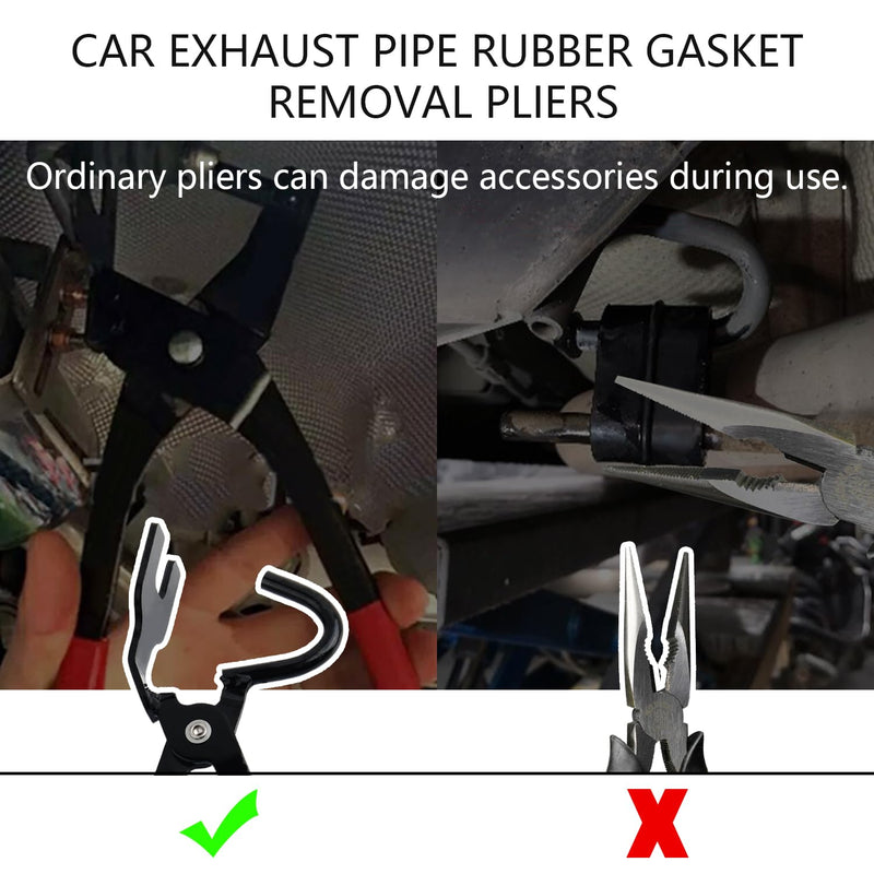Exhaust Hanger Removal Tool with 25° Offset Design,High Strength Exhaust Hanger Pliers with Non-Slip Handle,Professional Exhausts Hangers Tool for Dismantling Exhausts Hangers