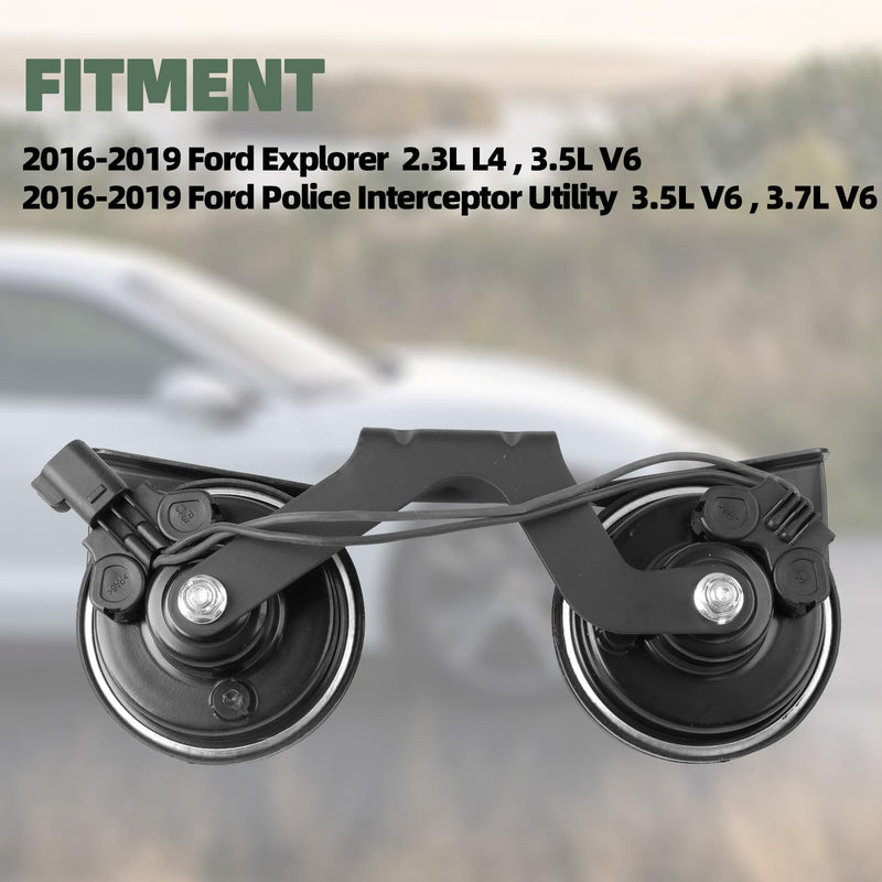 Horn Assembly With Bracket Compatible with Ford Explorer 2016 2017 2018 2019 Replace GB5Z-13832-A
