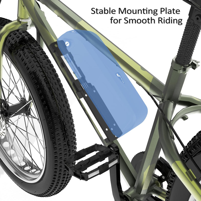 YASCO Ebike Battery Base Bottom Holder for Hailong Electric Bike Battery Mounting Plate Bracket with Connector (Hailong 4 pins) Hailong 4 pins