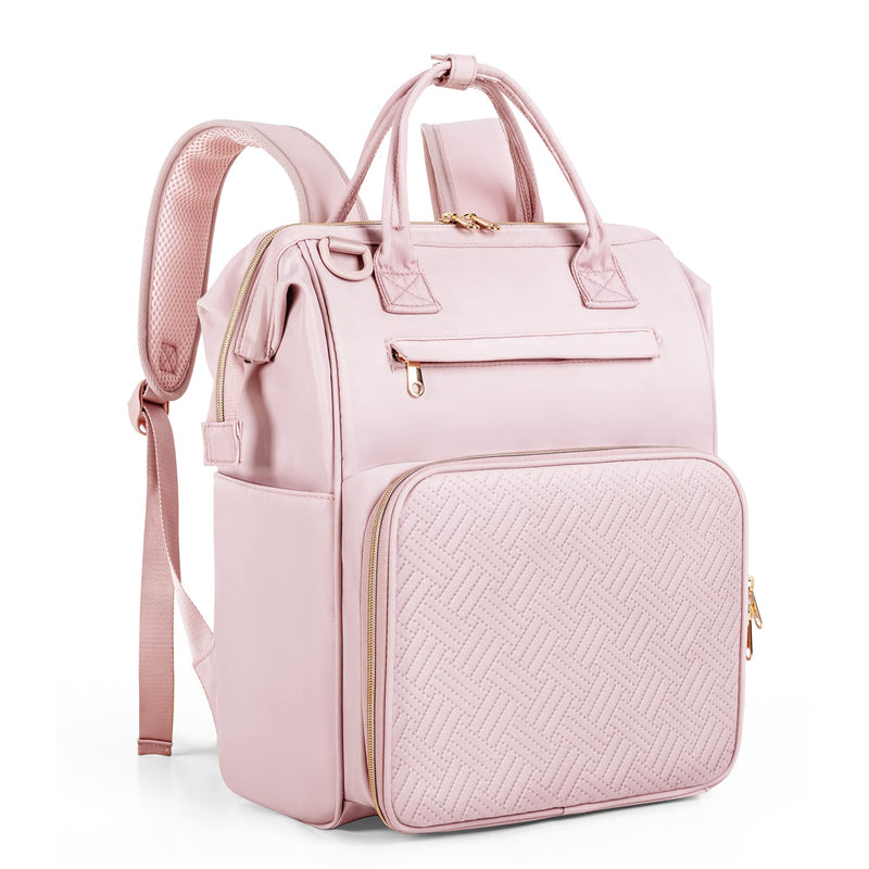 Fasrom Nurse Backpack, Nursing Clinical Bag with Laptop Sleeve, Pink | Medical Supplies Storage Bag, Multiple Pockets for Nurses, Nursing Students, Health Professionals, Empty Bag Only