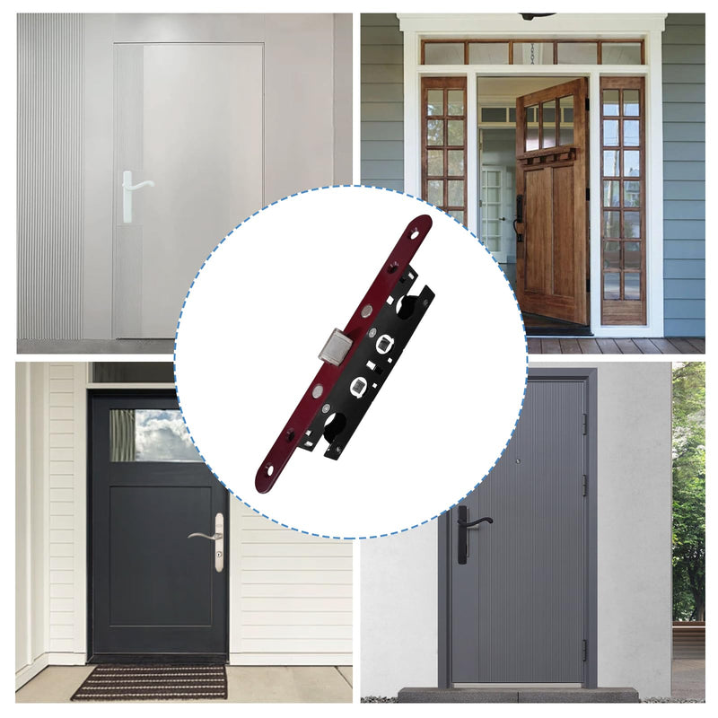 2 Point Bolt Mortise Lock Set Storm Door Fits Pella Handleset, Storm Door Lock Replacement Parts, Red Face Plate