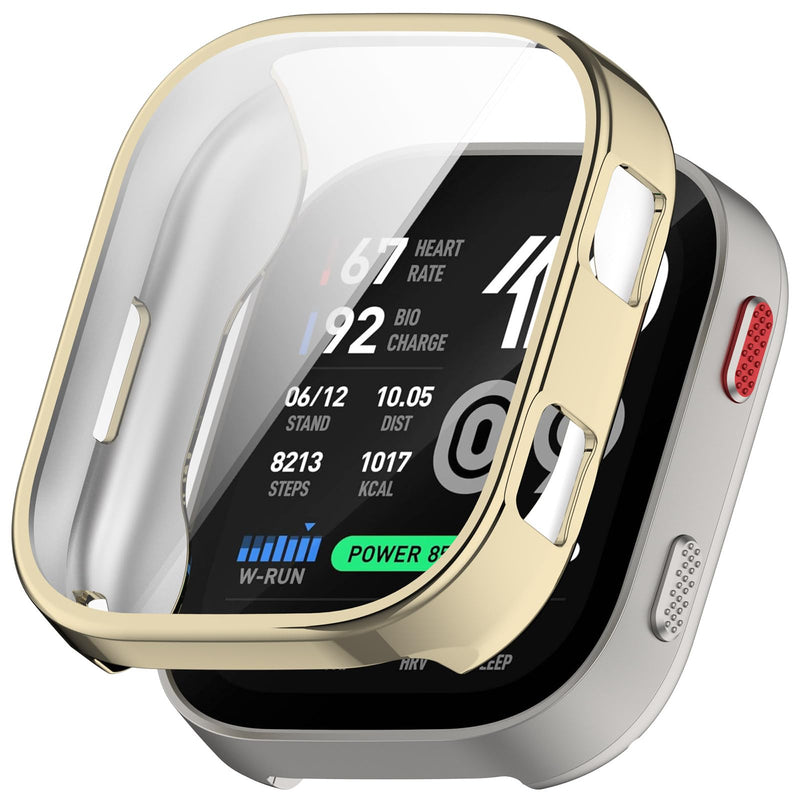 3-Pack Compatible with Amazfit Bip Max Full-Coverage TPU Protective,Lightweight, Scratch-Resistant Watch Case/Available Metallic Plating Colorful Designed for Amazfit Bip Max (Silver&Gold&Blue) Silver&gold&blue