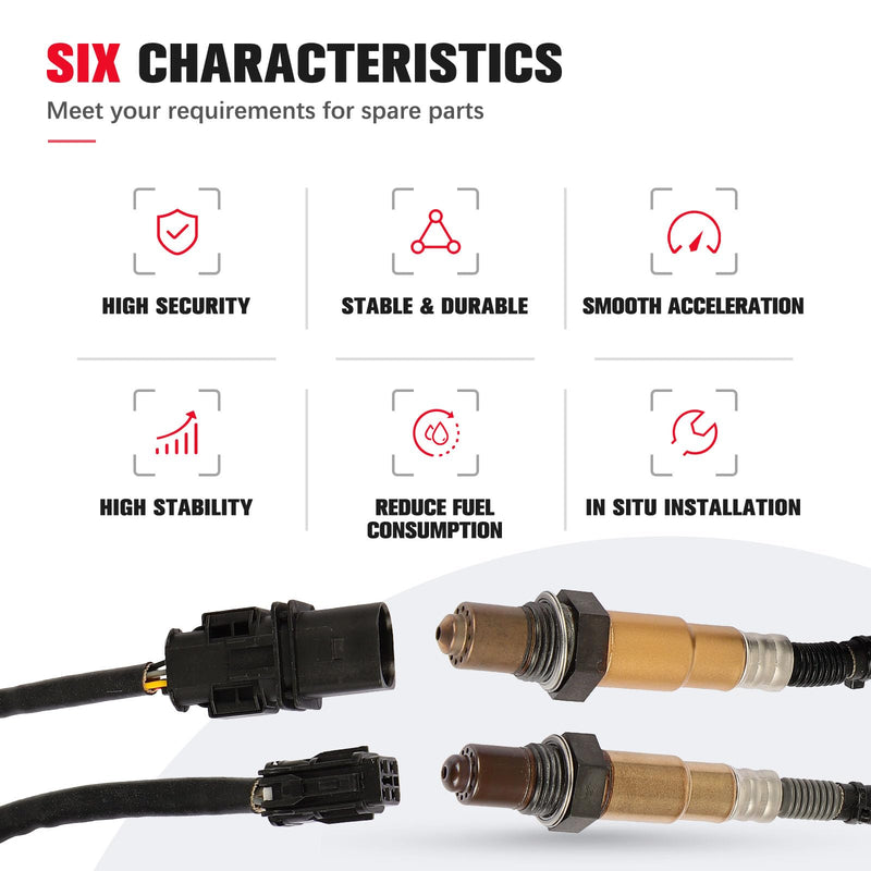 O2 Oxygen Sensor Upstream Downstream Compatible for Hyundai Elantra 1.8L L4 2011 2012 2013 2014 2.0L L4 2014 Except California Emission 234-5083 234-4550 2PCS
