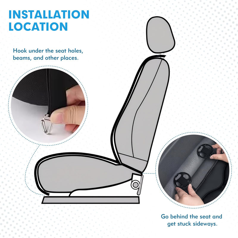 32PCS Car Seat Cover Plum Plate Metal Hooks, 16PCS Plastic Car Seat Chucks and 16PCS Metal Cover Hooks Locking Clips for Installing and Replacing Seat Covers Car Fasteners