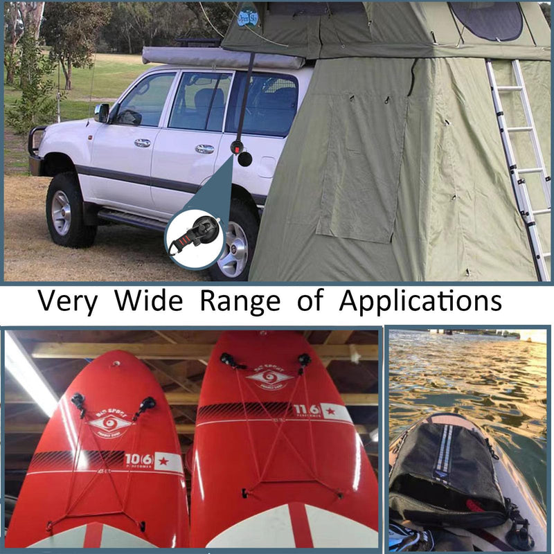4PCS Suction Cups Heavy Duty with Hooks,Outdoor Strong Suction Cup Wall Anchor for Camping Tarp Accessory,Car Side Awning,RV Boat Window Glass Camping Trap