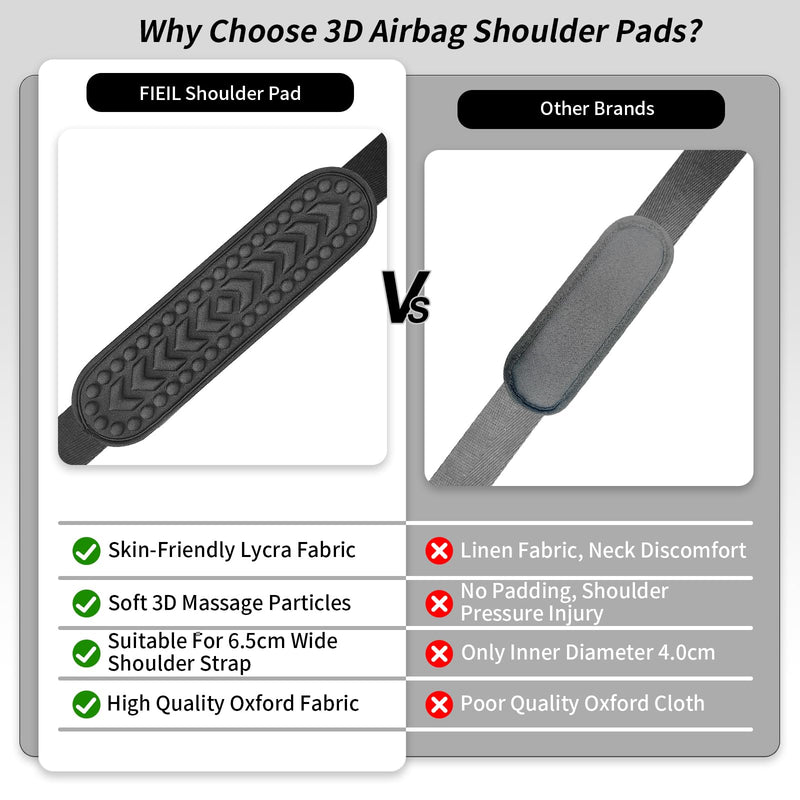 2 Pack Breathable Universal Shoulder Pad, 3D Cushion Air Backpack Strap Pads, for Shoulder Bags, Guitar Strap, Detachable Shoulder Strap Pad Pads Help Relieve Shoulder Pain(3D Air Cushion) 2 Pack 3D Air Cushion