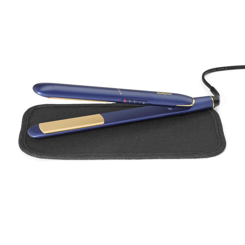BaByliss Midnight Luxe Hair Straighteners - Titanium Ceramic Floating Plates for Smooth Gliding, Fast 30 Second Heat Up, 3 Heat Settings up to 235°C, Worldwide use, 2516U Single