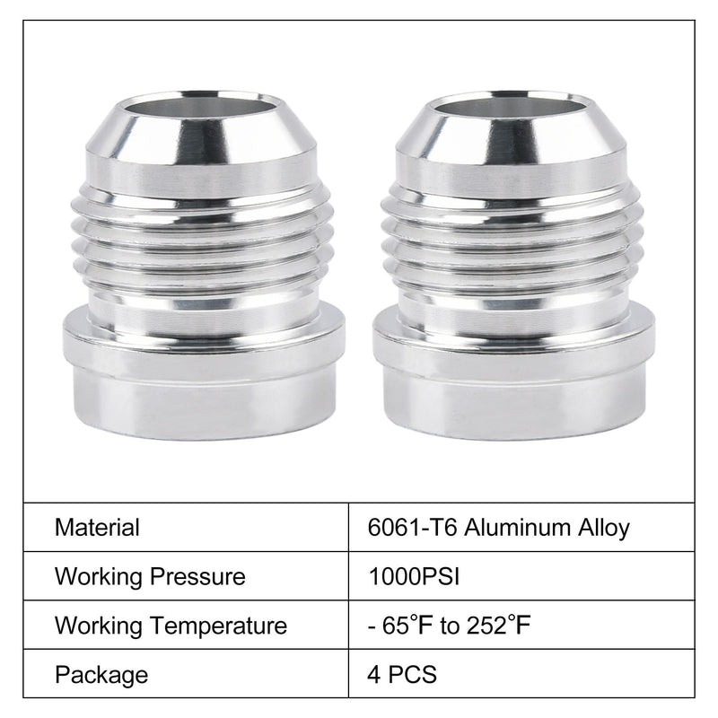 EVIL ENERGY 12AN Male Weld on Bung Fitting Aluminum 2PCS 2