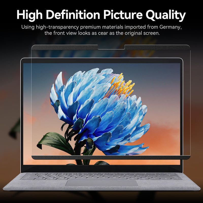 Magnetic Privacy Filter Compatible with Microsoft Surface Pro 9 (2022) / Pro 8 (2021) / Pro X (2021, 2019), 13 Inch Removable Anti Spy Glare Blue Light Privacy Screen Black surface privacy screen 13 inch Surface Pro 10/9/8/X