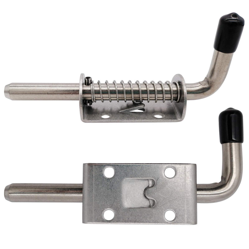 6 Pack 304 Steel 5 Inch（128MM） Spring Pin Latch Lock Pin Suitable for Doors，Utility Trailer Gate，Cabinets and etc.