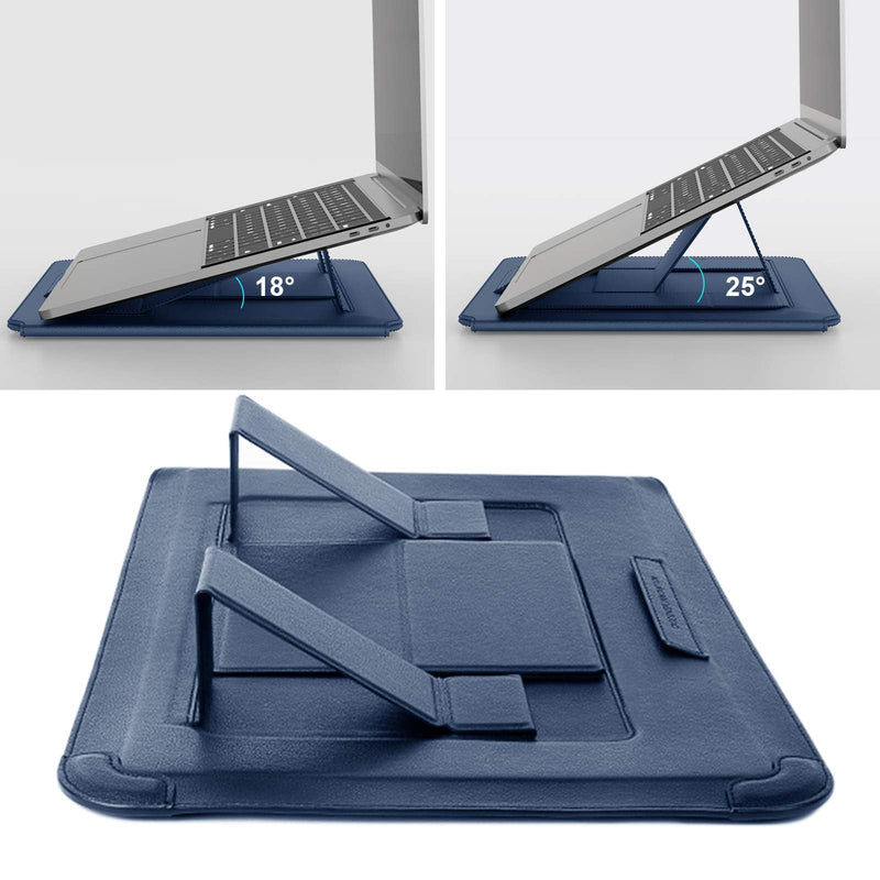 Nillkin Laptop Sleeve 15.6 inch,MacBook Air Sleeve Case with Laptop Stand and Mouse Pad,2 Stand Modes,Slim Protective Cover for MacBook Air M4,Air 15,Samsung/HP/Dell/Asus 15-16 Inch Notebook,Blue Blue
