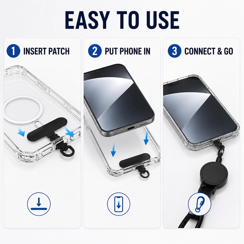 2 Pack Phone Lanyard Retractable Tether Anti Theft Wrist Strap Pickpocket Proof Safety Protection Leash Tab for iPhone Chain Men Accessories Cable Lock Security Cellphone Clip Belt