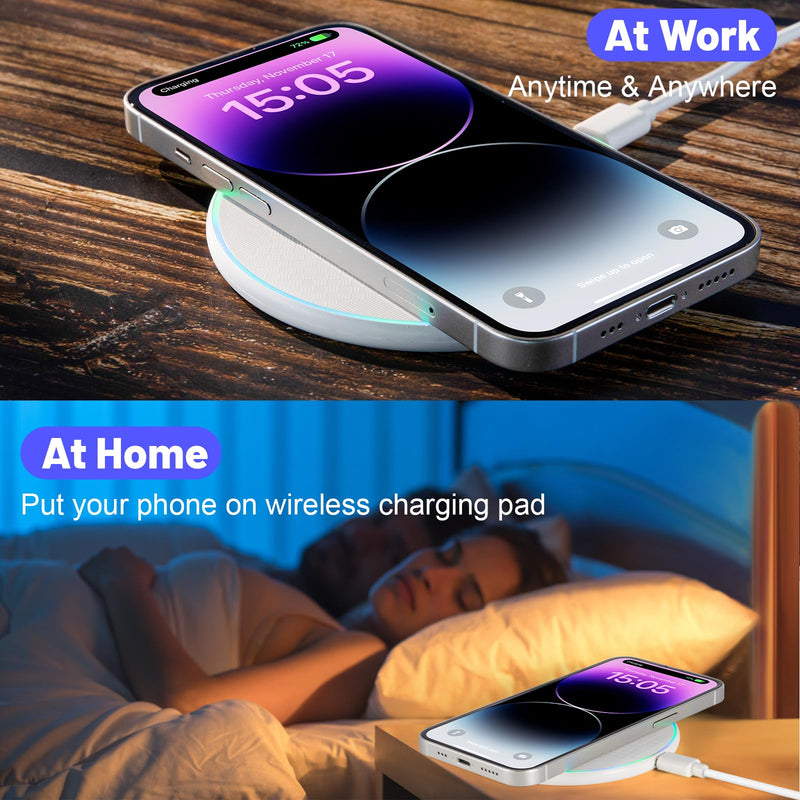 15W Fast Wireless Charger Pad,Wireless Phone Charging Station Compatible with iPhone 14/15/13/12/11/SE/X/AirPods,Fast Charge for Samsung Galaxy S23/S22/S21/S20/Note 20/Buds/Buds +,Pixel,LG G8/7