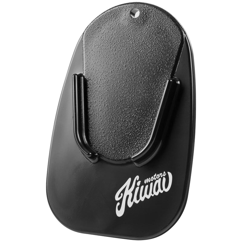 KiWAV Motorcycle Kickstand Pad Plate Support Accessory - Black - Soft Ground, Grass, Hot Pavement, Outdoor Parking, Anti Sinking Black Kickstand Pad