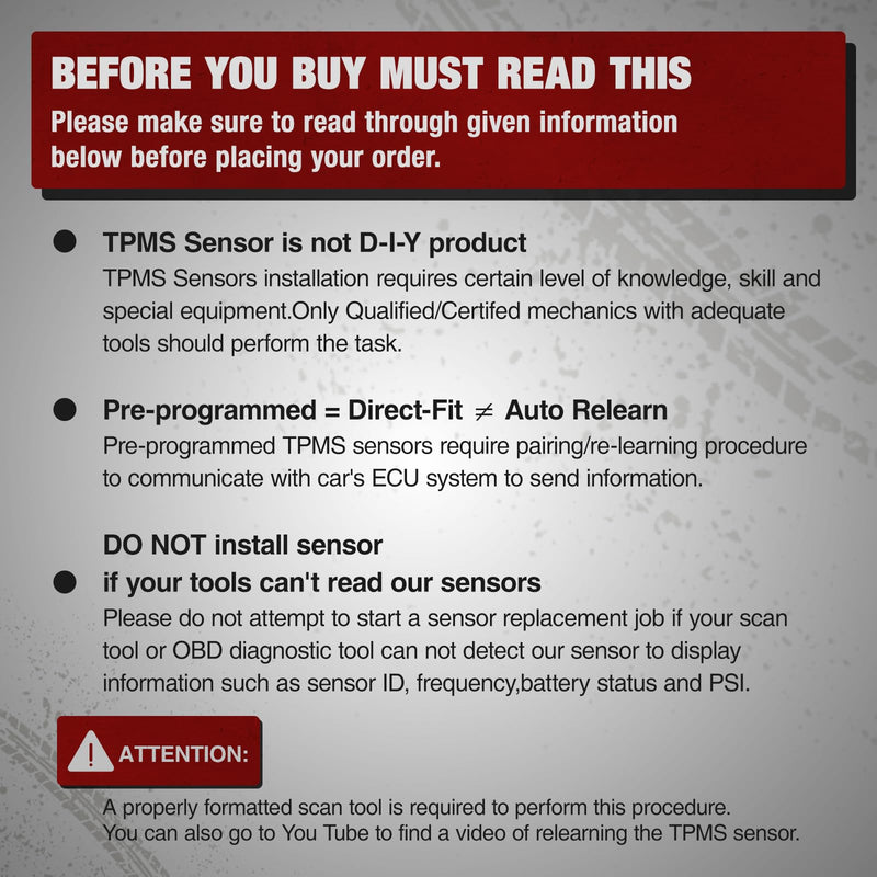 BDFHYK Upgrade TPMS Sensor 315Mhz Tire Pressure Monitoring System Compatible with Toyota 4Runner Avalon Camry Corolla FJ Cruiser Highlander Land Cruiser Matrix Prius V RAV4 Sequoia Tacoma Tundra Yaris 4260735010