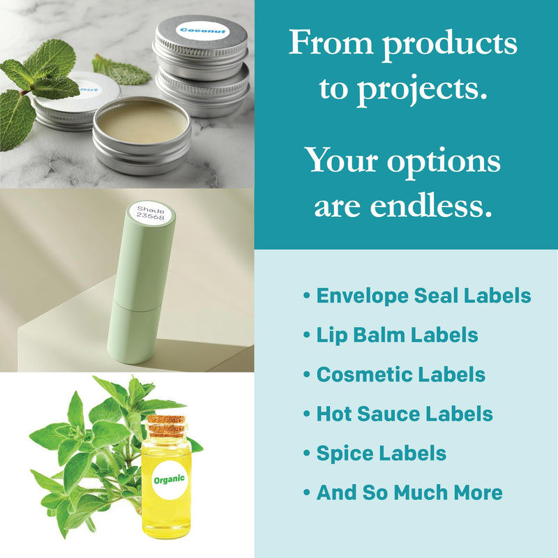 Premium Label Supply White Sticker Round Labels – 0.75" Circle – Laser/Inkjet Compatible – (108 per Sheet), 25 Sheets – 2,700 Total Adhesive Labels 2700 Labels