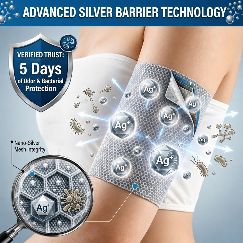 Silver Infused Fabric Roll 10x144 Inch, Soft, Breathable & Non-Adherent Wound Dressing Wrap, Ideal for Wound Care, Dressings, and Skin Fold Protection, Custom-Cut