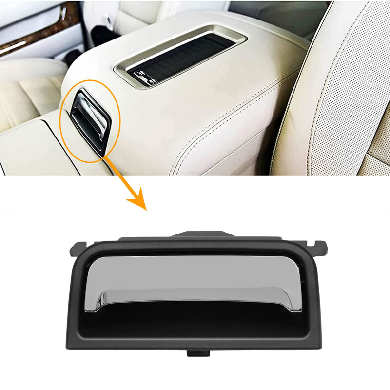 Gledewen Center Console Latch, Compatible with 2014-2020 Chevy Silverado Suburban Tahoe, GMC Yukon Sierra 1500 2500 3500, Plate Armrest Lid Lock | Replace# 22792217 22861304 Center Console Cover Lock Silver