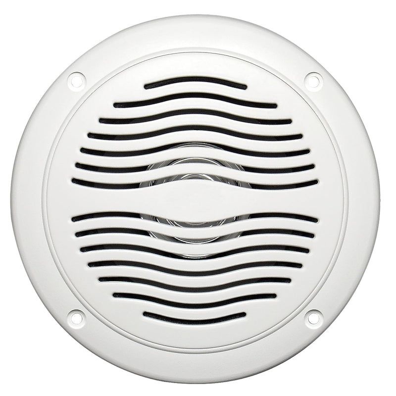 Magnadyne 5-inch Water Resistant Outdoor Speakers, Dual Cone, 25W Peak Power, Marine and RV Compatible (White) White