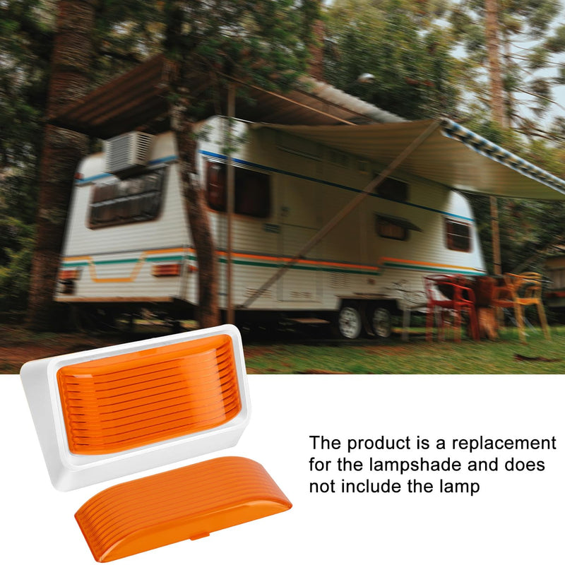 Replacement Lens Parts for RV Exterior Porch Light, Plastic Trailer Light Lens Camper Outside Lights Cover Accessories Compatible with BARGMAN 34-78-517,515, 522 (Orange)