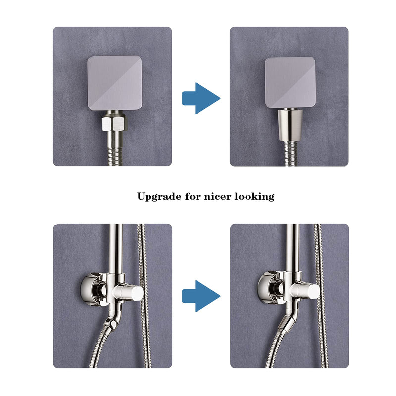 BRIGHT SHOWERS Shower Hose For Hand Held Shower Heads, 96 Inches Cord Extra Long Stainless Steel Hand Shower Hose, Ultra-Flexible Replacement Part with Brass Insert, Brushed Nickel 96 inch