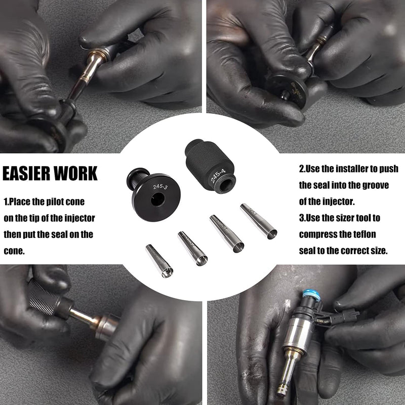 6706 Fuel Injector Rail Assembly Remover EN-49248 & GM245 Fuel Injector Seals Tools Set Fit for 2007-2014 GM Chevy Silverado Cadillac Direct Injection Engines 2.0L 3.6L 5.3L 6.2L