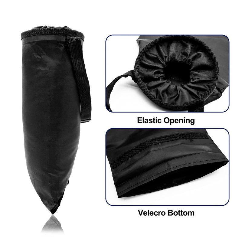 Car Trash Bag Car Trash Can Hanging Back Seat Car, Car Garbage Bag with Storage Pockets, Washable Eco-Friendly Car Garbage Can for Outdoor Traveling & Home Use (2 Pcs Black) 2 Black