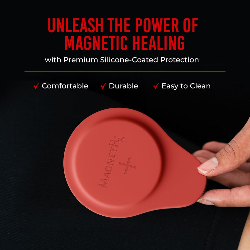 MagnetRX® Neodymium Biomagnetic Magnet Kit – Imanes para Biomagnetismo Médico – Dr Goiz Biomagnetic Therapy Magnets for Bio Magnet Pair – Biomagnetism Magnets with Silicone Covers (Large | 2 Units) Large (Silicone Covers)
