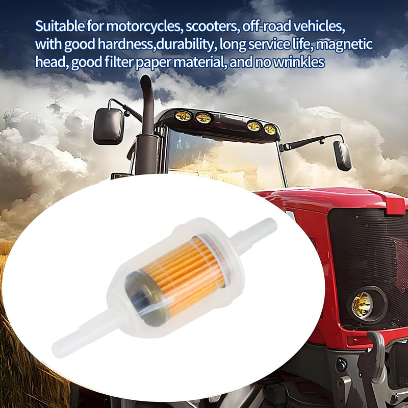 5/16 & 1/4 Inline Magnetic Fuel Filter for Lawn Mower, Small Engine, Kohler, John Deere, Kawasaki - High Flow Gas Filter with Magnet Replacement (12-Pack) Magnetism