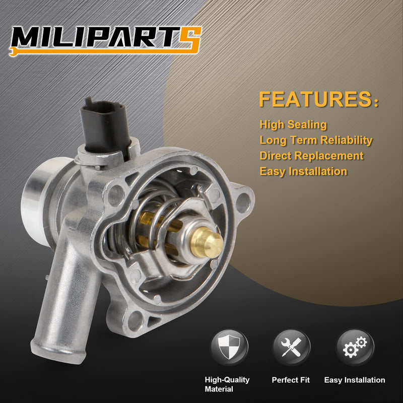 Upgraded Aluminum Engine Coolant Thermostat Housing Assembly Compatible With Buick Encore 2013-2020 Chevy Cruze Sonic Trax 2011-2016 1.4L Replace 55579010 White-ALU