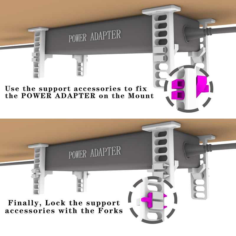 Universal Under Desk Mount for Power Brick Holder Docking Station Mount Power Strip