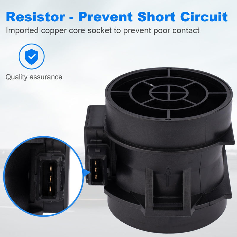 Mass Air Flow Sensor Meter [3-Pins] Compatible with BMW 323i 1999-2000, 325i 2001-2003, 328i 1999-2000, 525i 2001-2003, 528i 1999-2000, 325Ci 2001-2003, 2.5L 2.8L, Replace# 13621432356