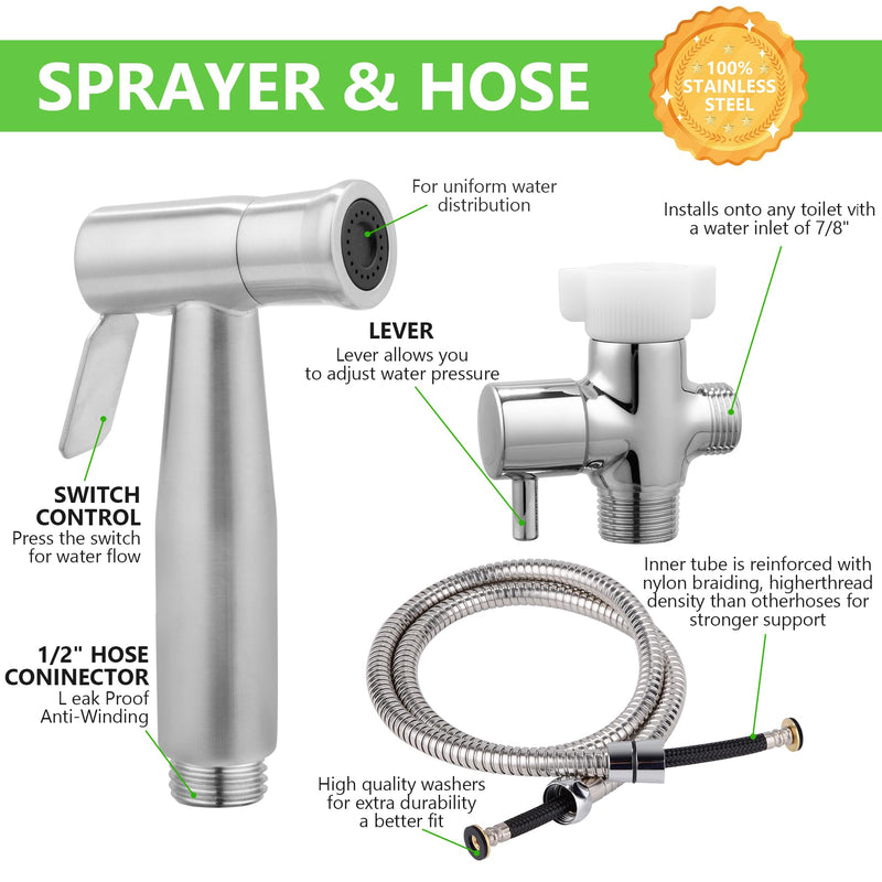 YA MI Multi Functional Hand-held Toilet Spray, Toilet Muslim Shower Sprinkler, Suitable for Women's Washing, Baby Bathing, Diaper Cleaning Spray