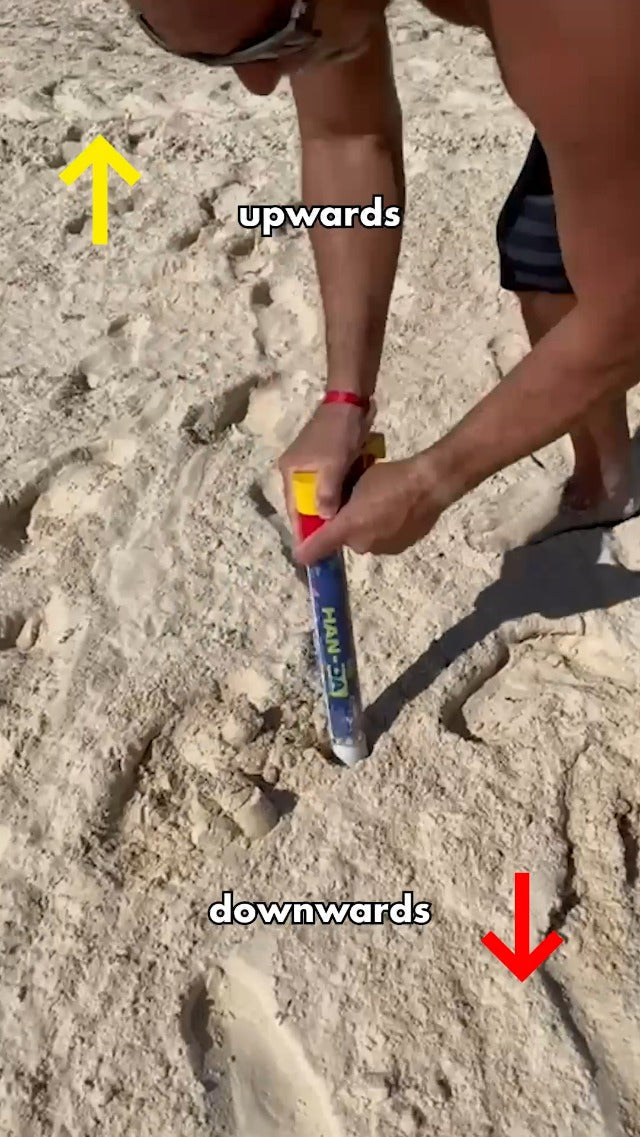 HAN-DA Beach Umbrella Sand Anchor - Portable Sand Remover & Digger Tool, Sand Hole Digger, Watch the Video for Proper use. If it Comes Apart from overstretching, it’s not Broken
