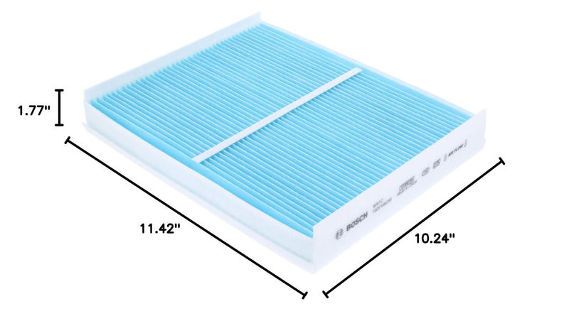 BOSCH 6081C HEPA Cabin Air Filter - Compatible with Select Ford Expedition, F-150, F-150 Lightning, F-250 , F-350 , F-450, F-550 Super Duty; Lincoln Navigator 10.2" x 11.4" x 1.8"