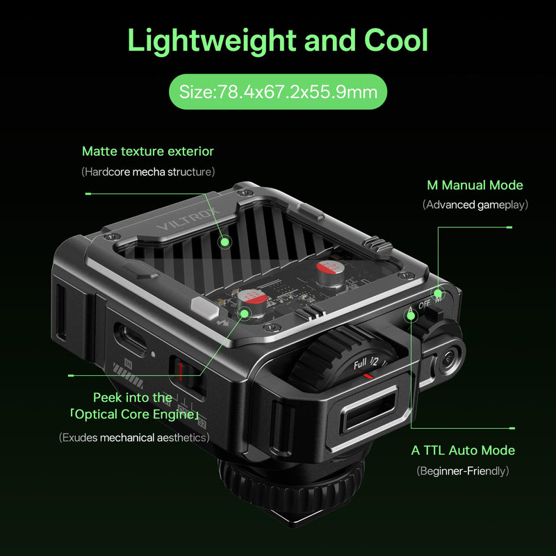 VILTROX Spark Z3-F TTL Camera Flash for Fujifilm, Retro Hot Shoe Flashes with TTL & Manual Modes, USB-C Rechargeable Compact Speedlite with Adjustable Brightness, Detachable Softbox, Gray Spark Z3-F-Gray