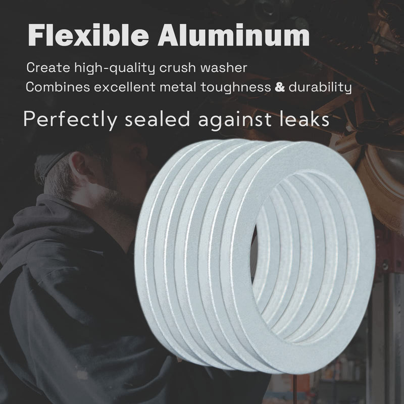 20Pcs M12 Oil Drain Plug Gasket, Aluminum Crush Washer, Seal Ring by KeeRoarin, 12mm*18mm*2mm M12-20PCS