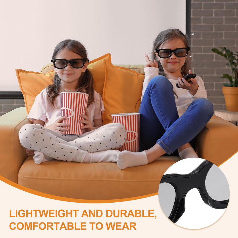 MECCANIXITY Polarized 3D Viewing Glasses, Passive Circular 3D Glasses for Anaglyph Movie Cinema Game TV Photo Projector Orange 1