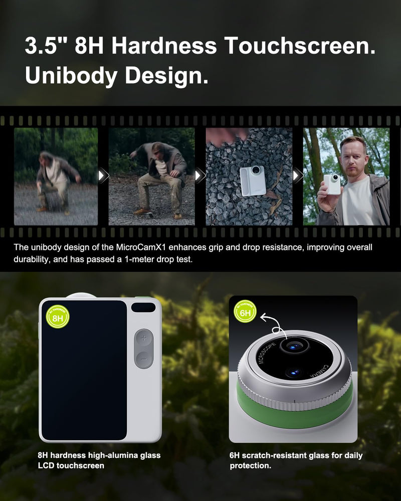 MicroCam X1 4K Digital Camera with 400X Microscope, 12.3MP BSI CMOS, Autofocus, 3.5" LCD | Compact Point and Shoot Camera for Photography | Ideal Gifts for Kids 32GB