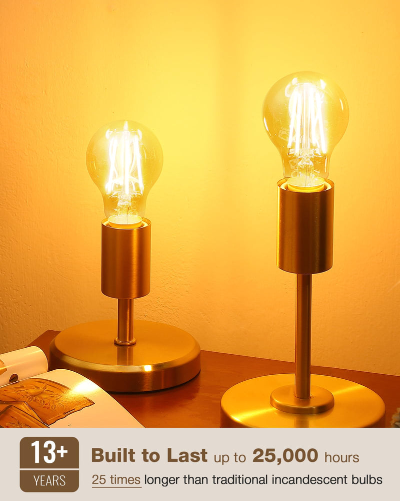 Lafoy A19 Amber 2200K Soft Warm E26 Light Bulbs, Dimmable Vintage LED Edison Bulbs 60 Watt Equivalent, 550 Lumen Medium Base Lightbulbs, Antique Old-Fashioned Style 60W Replacement, 120V 12 Pack 2200k Amber Warm 12 Count(Pack of 1)