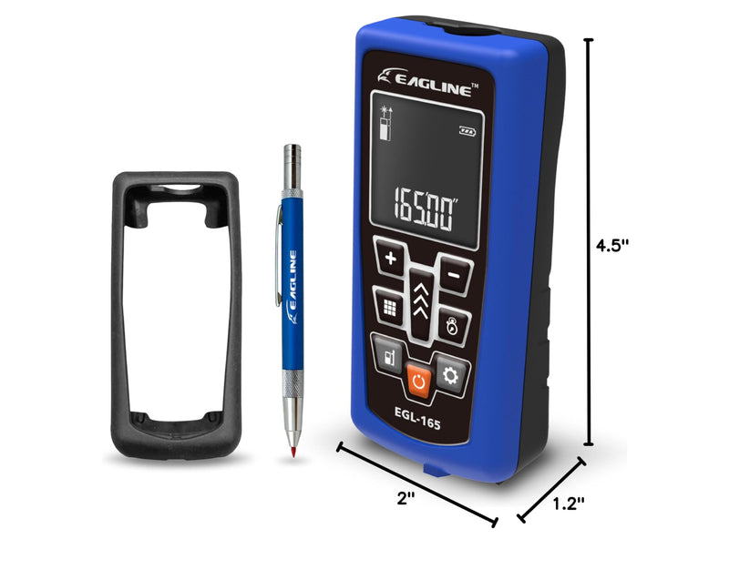 165 FT Range EAGLINE EGL165 Laser Distance Measure Ocean Blue