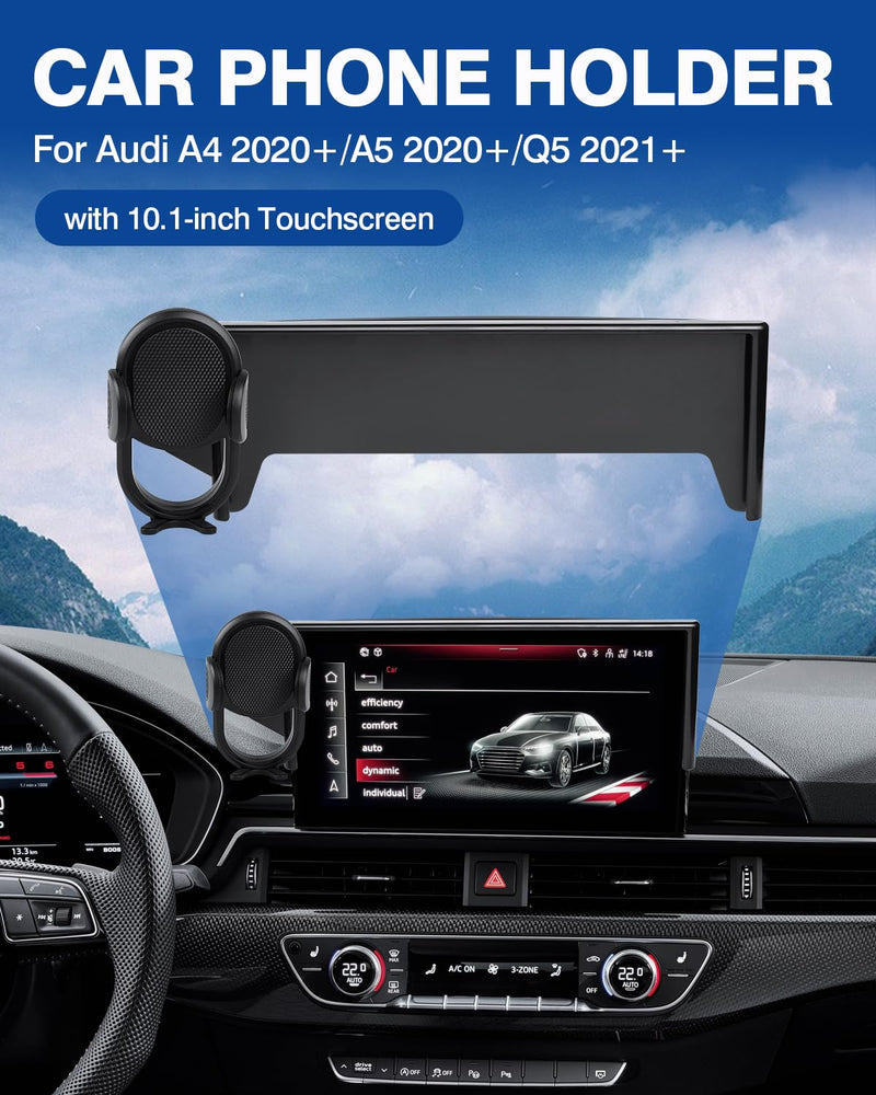 Autorder Custom Fit for Car Phone Holder Audi A4 A5 2020-2025/Q5 2021-2025 Accessories 360° Rotation Phone Mount 10.1" Screen Cell Phone Automobile Cradles Hands-Free Anti-Shake and Anti-Vibration 10.1 Inch