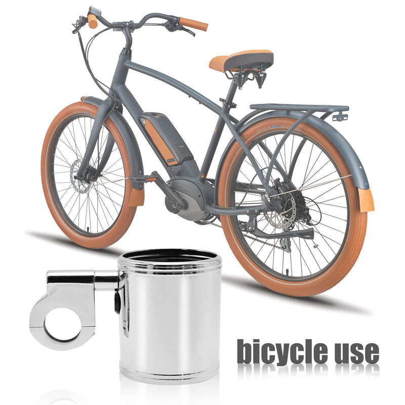 200 Chrome Handlebar Mount Motorcycle Metal Cup Holder Rotate 360 Degrees