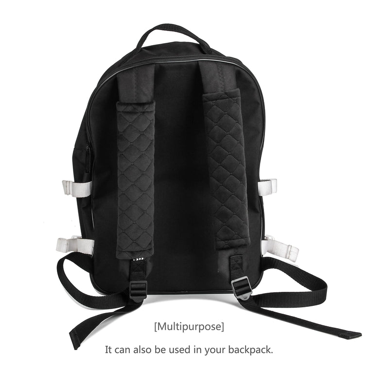 Amooca Soft Auto Seat Belt Cover Seatbelt Shoulder Pad 2 PCS for a More Comfortable Driving Compatible with All Cars and Backpack Black B: Black