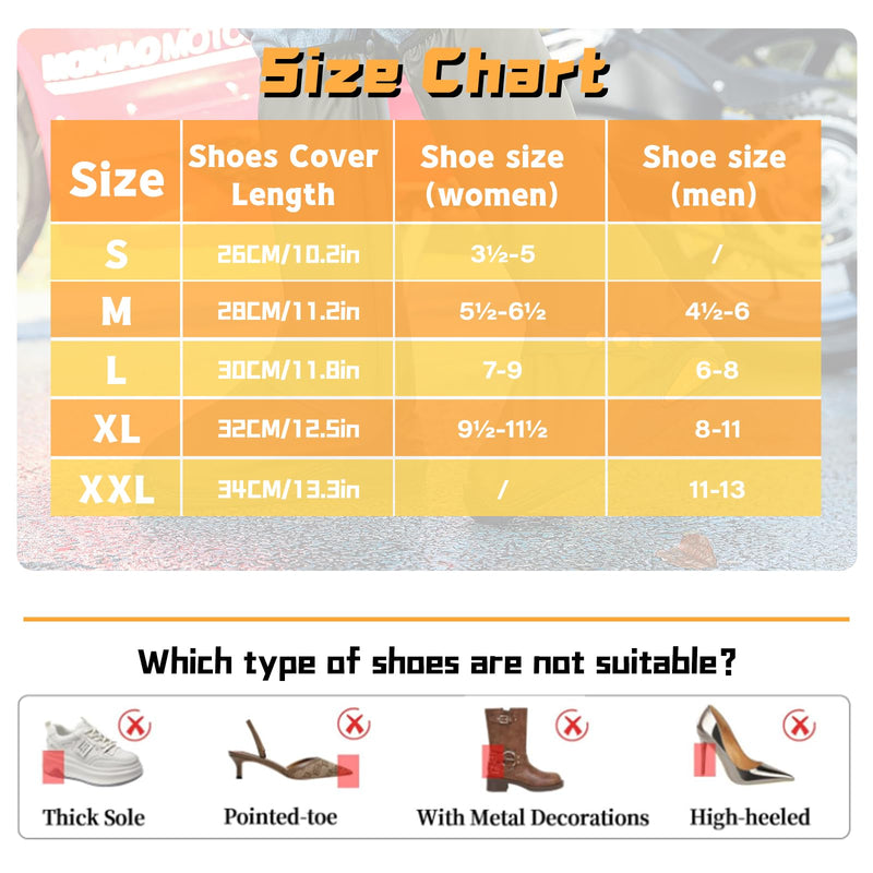 Shoe Covers Waterproof - with Zipper Hard Sole, Reusable Rain Boot Shoe Cover, Non-Slip with Reflector Foldable (BLACK, X-Large) Black